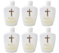 Lipfer Plastic Holy Water Bottles Church Holy Water Bottles Easter Cross Holy Water Bottle Refillable Water Bottle for Baptism and Exorcism