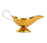 Lipfer Stainless Steel Gravy Boat, Saucier with Ergonomic Handle and Big Dripless Lip Spout, Roasting Sauce Dish Dispenser for Home Cafe Restaurant