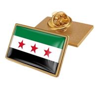 Lipfer Syria Map Flag Souvenir Pin Syrian Arab Republic Flag Brooch Pins National Emblem Badges Lapel Pins Country Flag Pin Badge for Ha