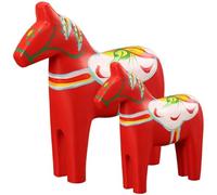 Lipfer Traditional Wooden Swedish Dala Horse,Painted Swedish Wooden Dala Horse Figurine, Dalecarlian Horse Statue Figurine for Ornaments,Color Painting Classical Handicraft