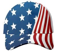 Lipfer Unisex Baseball Cap American Flag Independence Day Vintage Trucker Hat Snapback Summer Usa Flag Embroidered Sun Hat for Driving Hiking