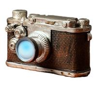 Lipfer Vintage Camera Model Mini Old Fashion Resin Camera Furniture Ornament for Movie Props Home Cafe Decoration