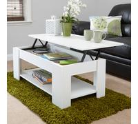 liphook wooden lift up coffee table in white