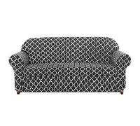 LIPJIA Sofa Cover,Printed Patterned Sofa Slipcovers, 2 Pieces Couch Cover with Individual Seat Cushion Cover Universal Fitted Furniture Cover Protector-grey-2 Seater