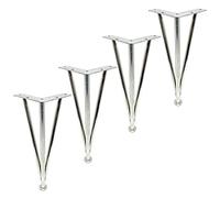 LIPJIA Table Leg Hairpin Furniture Legs, Metal Support Table Legs, Height-adjustable Furniture Feet, Sofa Legs, Coffee Desk Legs, Kitchen/bathroom,10cm 15cm 20cm 25cm 30cm 35cm 40cm,Silver-15cm/5.9in