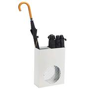 LIPJIA Umbrella Stand, Free Standing Umbrella Stand, Iron Square Cutout Umbrella Rack Holder, for Home Office Hotel Front Door (Color : White)