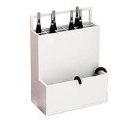 LIPJIA Umbrella Stand, Umbrella Holder Racks,Umbrella Stand Creative Wrought Iron,Long and Short Umbrella Storage Rack,15-20 Umbrellas,White,48X27X67Cm