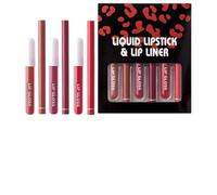 Lipliner And Lipstick Set Moisturizing Lip Liner Gloss Set Lipstick Kit | Long-Lasting Combo Lipliners Pencil Set for Women, Girls