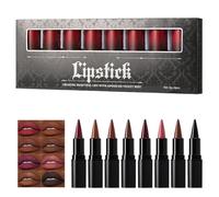 Lipliners Pencil, 8Pcs 2 In 1 Lip Liner And Lipstick Lip Combo Set, Mudge Proof Makeup, Multi Use High Pigmented Plumping Lips Cosmetics For Women