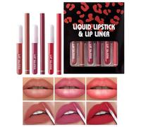 Lipliners Pencil - Lipstick and Lip Liner Set | Long Lasting Lip Liner Set | Waterproof Lip Liner Pen | Moisturising Lipstick Set | Lip Gloss | Lip Liner and Lipstick Set for M