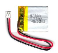 LIPO 3.7 V Battery 400 mAh Square Poling: Left Black / Right Red JST-PH 2.0 Plug