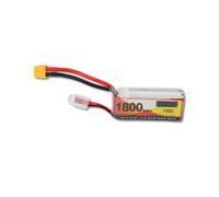 LiPo Battery 11.1V 1800mAh 3S 100C, XT60 Plug, High Capacity & Stable Power, Long Cycle Life, Ideal for RC Boats & Aircraft Beginners