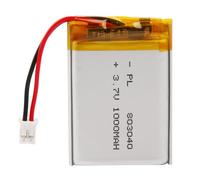 LiPo Battery 3.7 V 1000 mAh 803040 with JST Cable - Rechargeable Lithium Polymer Battery for Bluetooth Speakers, DIY Projects and Electronic Devices