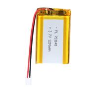 LiPo Battery 3.7 V 1200 mAh 753048 with JST Cable - Rechargeable Lithium Polymer Battery for Bluetooth Speakers, DIY Projects and Electronic Devices