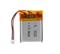 LiPo Battery 3.7 V 200 mAh 502025 with JST Cable - Rechargeable Lithium Polymer Battery for Bluetooth Speakers, DIY Projects and Electronic Devices