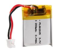 LiPo Battery 3.7 V 200 mAh 602025 with JST Cable - Rechargeable Lithium Polymer Battery for Bluetooth Speakers, DIY Projects and Electronic Devices