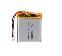LiPo Battery 3.7 V 500 mAh 503035 with JST Cable - Rechargeable Lithium Polymer Battery for Bluetooth Speakers, DIY Projects and Electronic Devices