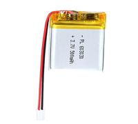 LiPo Battery 3.7 V 500 mAh 603030 with JST Cable - Rechargeable Lithium Polymer Battery for Bluetooth Speakers, DIY Projects and Electronic Devices