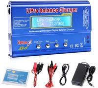 Lipo Battery Charger 80W 6A, B6 Mini Professional Balance Charger with AC Power Adapter for 1S-6S LiPo Lilon Life NiCd NiMh Pb RC Battery