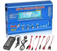 Lipo Battery Charger, 80W 6A Lipo Battery Balance Charger, RC Battery Charger with Power Adapter for LiPo, Li-ion, NiMH, Li-ion, Li-Fe, NiCd, RC Hobby, Pb Blue
