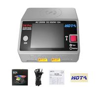 Lipo Battery Charger RC Battery Charger HOTA D6 Pro Smart Charger Dual Channel 15A AC200W with Balance Phone Wireless Charging BoatDC650W for Lipo LiHv Nicd NiMH