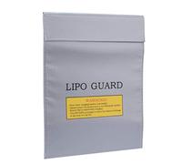 LiPo Guard,Fiber Li-Po Battery Safety Bag Fireproof Document Bag Resistant Explosion Guard for RC Batteries Protect Your Valuables Documents Money Jewelry 18 * 23CM Gray