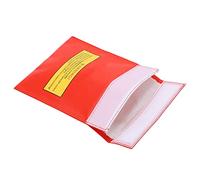 Lipo Protective Bag Radiation Proof Heat Resistant Bag for Aeromodelling Batteries (Red)