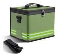 Lipo Safe Bag, Fireproof, Explosion-Proof Battery Bag, 24 x 20 x 18 cm, Lipo Battery Storage Box, LiPo Guard Safe Bag, Protective Safe Bag for Charging and Storage, with Double Zip, Green, 24x18x20cm