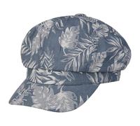 Lipodo Allover Leaves Newsboy Cap Tropical Leaf Pattern Stretchband Unisex Summer Spring Denim