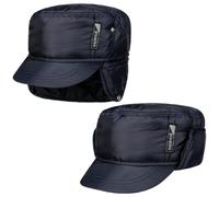 Lipodo Army Cap Piumino Ear Flaps Water-Repellent Men Autumn Winter Navy