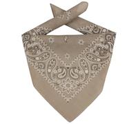 Lipodo Bandana Headscarf Cotton Multifunctional Women Men Beige