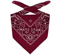 Lipodo Bandana Headscarf Cotton Multifunctional Women Men Bordeaux