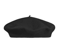 Lipodo Basque Beret Women/Men - Made in Italy Winter Wool with Lining Summer-Winter - 58 cm Black