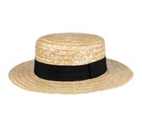 Lipodo Boater Straw Hat Made in Italy Sun Hat Wheat Straw Grosgrain Ribbon Men Women Spring Summer