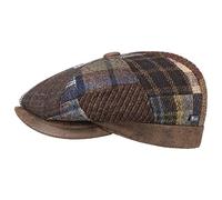 Lipodo City Bic Patchwork Flat Cap Wool Blend Made in Italy Men Autumn Winter Mixed Colours 59 cm
