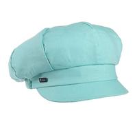 Lipodo Classic Baker Boy Cap Made in Italy Linen Cotton Ladies Elastic Band Spring Summer Mint Green