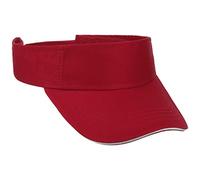 Lipodo Classic Cotton Visor Cap Made in Italy Unisex Summer Adjustable Sun Protection red One Size