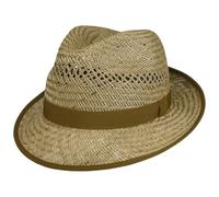Lipodo Classic Straw Hat Women/Men - Made in Italy - Lightweight Sun Hat with Grosgrain Ribbon - Summer Hat with Wide Brim - Airy Hat with Interwoven Air Holes - Spring/Summer Nature S (54-55 cm)