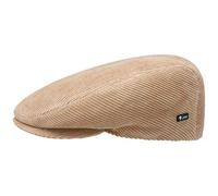 Lipodo Cordial Flat Cap - Made in Italy - Newsboy Cap Made of Cotton - Cord Men`s Cap with Quilted Lining Autumn/Winter - Peaked Ivy Cap Beige L (58-59 cm)
