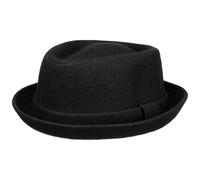 Lipodo Diamond Crown Pork Pie Felt Hat Wool Fedora with Lining Fashion Fall Winter Men Women