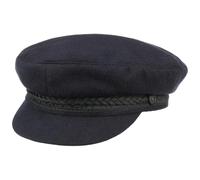 Lipodo Elbsegler Cap Classic Baker-Boy 50% Wool Blend Cord Decoration Unisex Summer Winter Navy XL (60-61 cm)