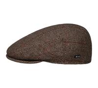 Lipodo Flat Cap Chequered Patterns Men - Made in Italy -Lined Cap Made with Wool - Mens Cap with Visor - Peaked Cap Autumn/Winter Beige