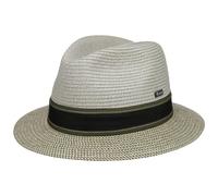 Lipodo Green Traveller Straw Hat Melange Contrast Band Made in Italy Men Summer