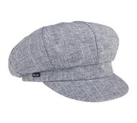 Lipodo Herringbone Balloon Cap Made in Italy Women Summer Linen Cotton Blue