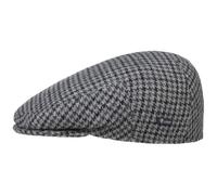 Lipodo Inglese Classic Herringbone Flat Cap Lined Made in Italy Unisex Fall Winter Wool Plaid