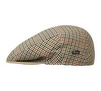 Lipodo Inglese Flat Cap - Vichy Pattern - Checked Multicoloured Cap - Made in Italy - Unisex - Summer Beige-Green 61 cm