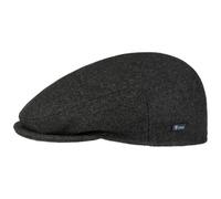 Lipodo Inglese Ladies'/Men's Classic Flat Cap - Italian-Made Newsboy Cap - Plain Color Wool Winter Cap - Fall/Winter Peaked Cap - Ivy Cap Anthracite 62 cm