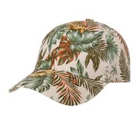 Lipodo Jungle Baseball Cap Floral Curved Brim 6 Panel Adjustable Women Summer Beige