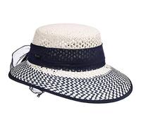 Lipodo Kalisa Straw Hat Elegant Handmade Women's Made in Italy Spring Summer White-Blue