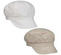 Lipodo Leinen Reversible Newsboy Cap 100% Linen Lightweight Breathable Durable Women Summer White